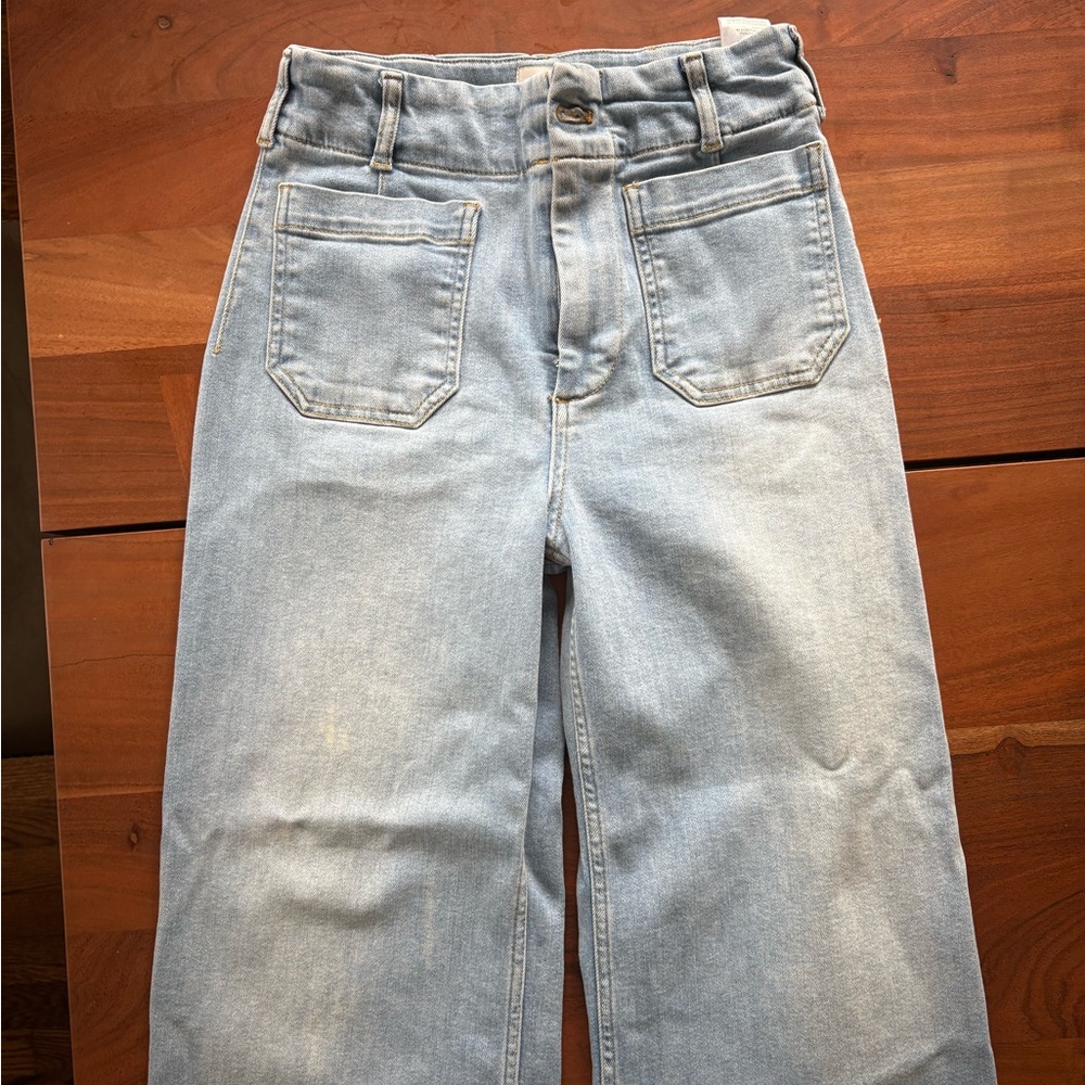 Maeve Colette Crop High-Rise Wide Leg jeans